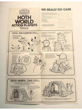 Vintage 1982 Kenner Star Wars Hoth World Instructions Hoth Playsets